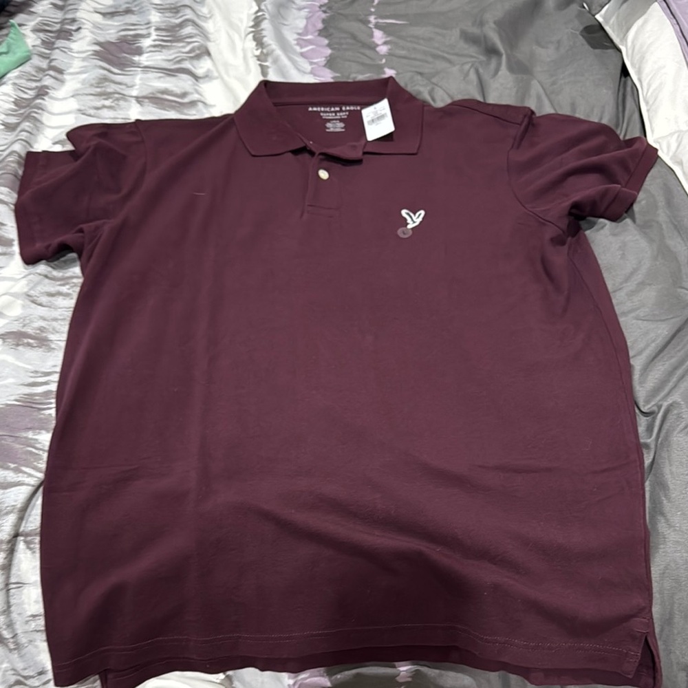 American Eagle Outfitters Purple Polo Shirt